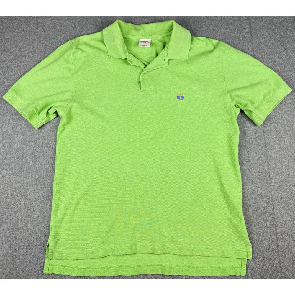 Brooks Brothers 346 Mens S Polo Shirt Green Golden Fleece Logo 100% Cotton